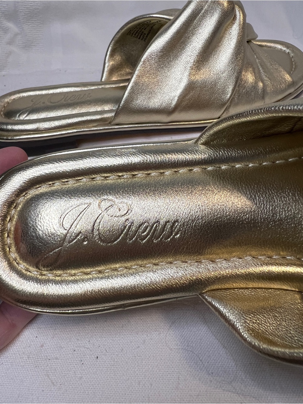 NWOT J. Crew Menorca Leather Twisted Knot Sandal. Bright gold. Women’s size 7 - Picture 6 of 7